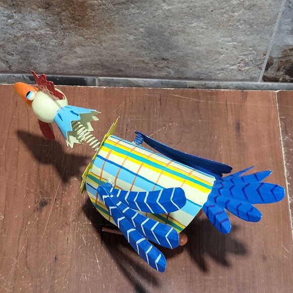 Metal Rooster Bobble Head Animated Chicken Sculpture Outdoor Yard Garden Decor - Picture 12 of 12